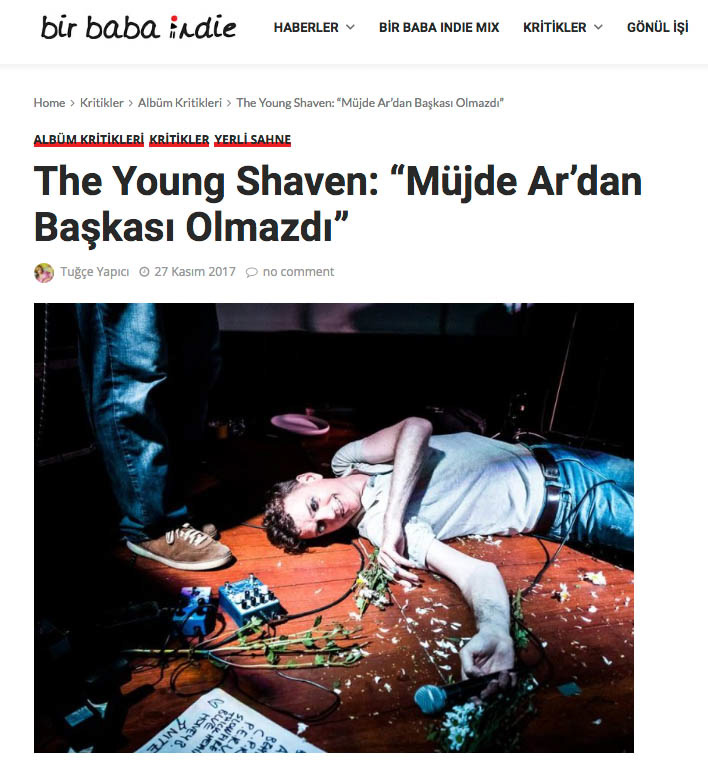 Couverture photo du groupe stanbouliote post-punk "The Young Shaven". Publication sur le site Bir Baba Indie le 27 novembre  2017. © Grégory Dziedzic Photography