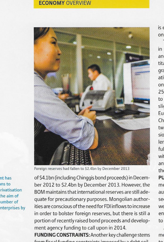 Une centaine de photos d'illustration parues dans le guide économique "The Report - Mongolia 2014", une des treize publications d'Oxford Business Group (OBG) à laquelle j'ai contribué.