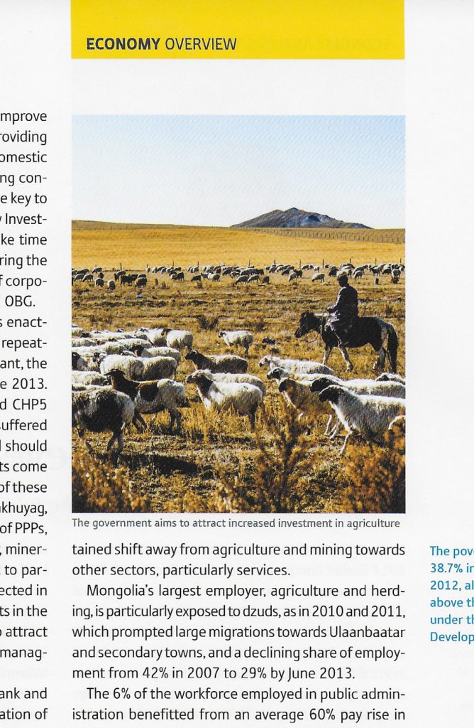 " The Report - Mongolia 2014" (Oxford Business Group). Exemple de publications en pages intérieures. © OBG
